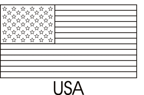 Flag of the United States of America Coloring page