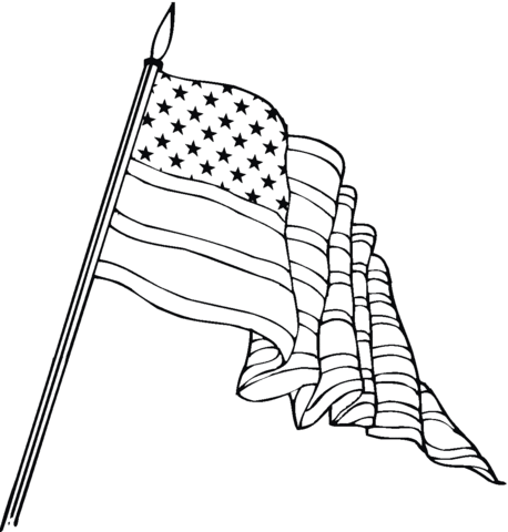 USA Flag  Coloring page