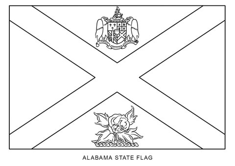 Flag of Alabama Coloring page