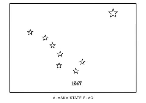 Flag of Alaska Coloring page