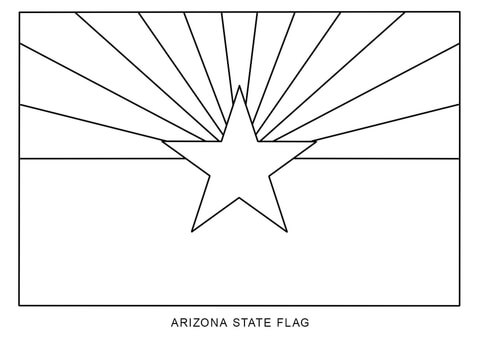 Flag of Arizona Coloring page