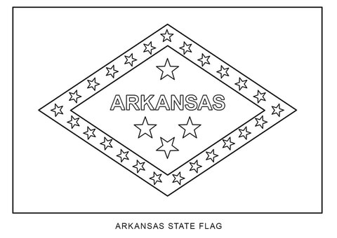 Flag of Arkansas Coloring page