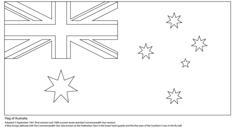 Australian Flag Coloring page