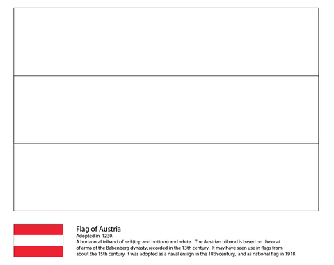 Flag of Austria Coloring page