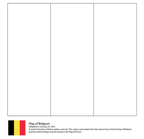 Flag of Belgium Coloring page
