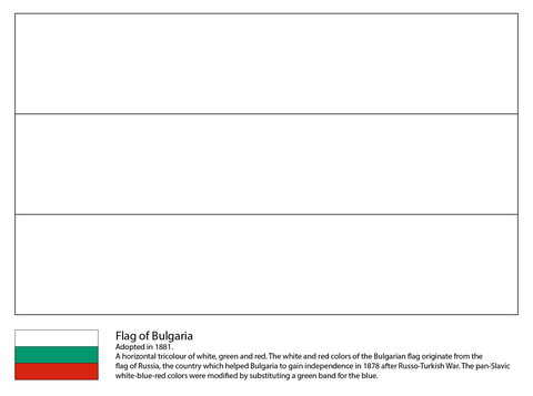 Flag of Bulgaria Coloring page