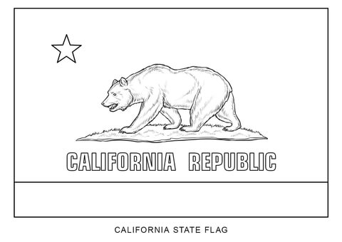 Flag of California Coloring page