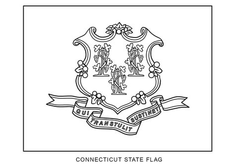 Flag of Connecticut Coloring page
