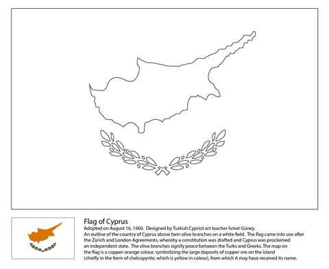 Flag of Cyprus Coloring page