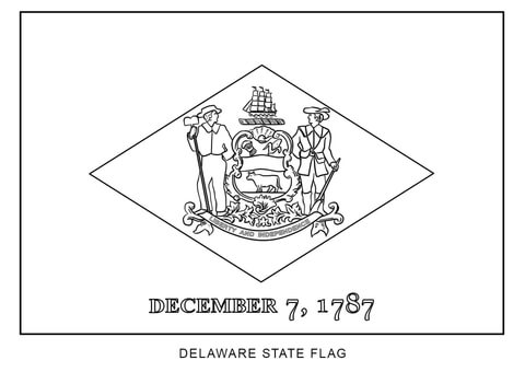 Flag of Delaware Coloring page