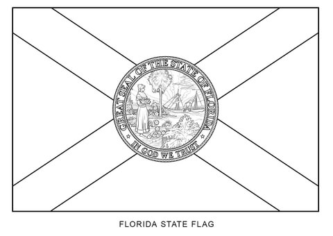 Flag of Florida Coloring page