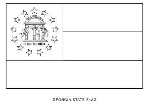 State Flag of Georgia Coloring page