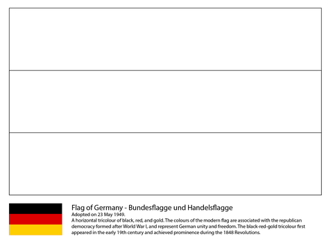 Flag of Germany Coloring page