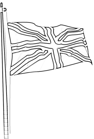 Flag of the United Kingdom Coloring page
