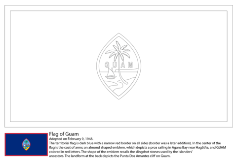 Flag of Guam Coloring page