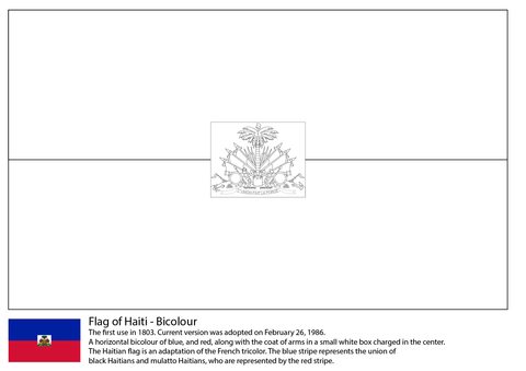 Flag of Haiti Coloring page