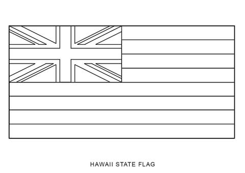 Flag of Hawaii Coloring page
