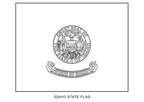 Flag of Idaho Coloring page