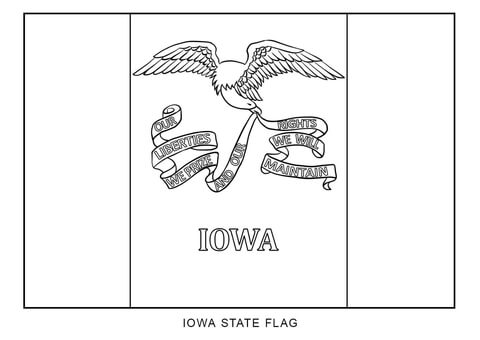 Flag of Iowa Coloring page