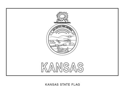 Flag of Kansas Coloring page