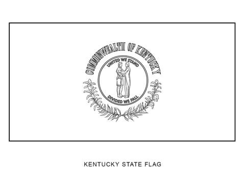 Flag of Kentucky Coloring page
