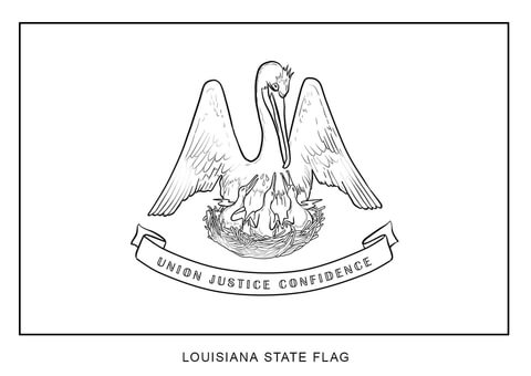 Flag of Louisiana Coloring page