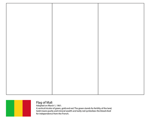 Mali Flag Coloring page