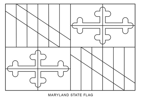 Flag of Maryland Coloring page