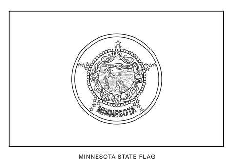 Flag of Minnesota Coloring page