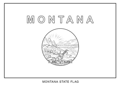 Flag of Montana Coloring page