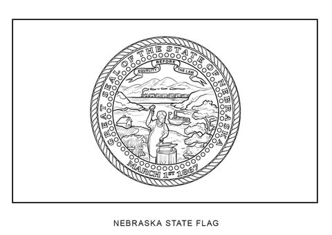 Flag of Nebraska Coloring page