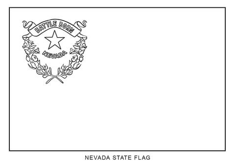 Flag of Nevada Coloring page