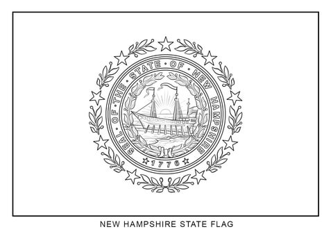 Flag of New Hampshire Coloring page
