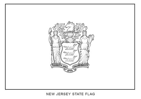 Flag of New Jersey Coloring page