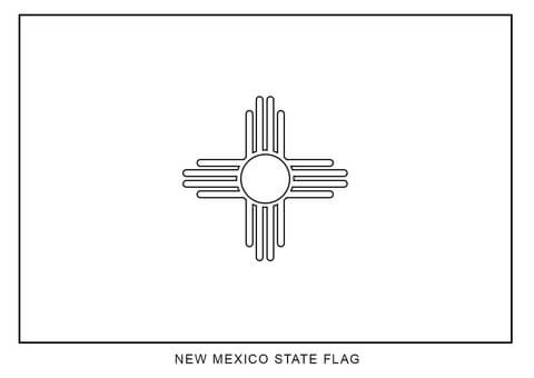 Flag of New Mexico Coloring page