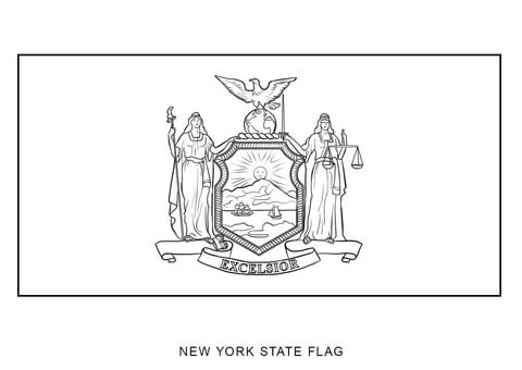 Flag of New York Coloring page