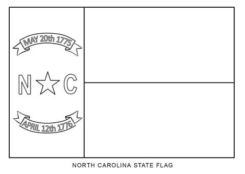 Flag of North Carolina Coloring page