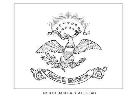 Flag of North Dakota Coloring page