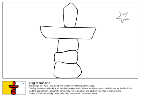 Flag of Nunavut Coloring page