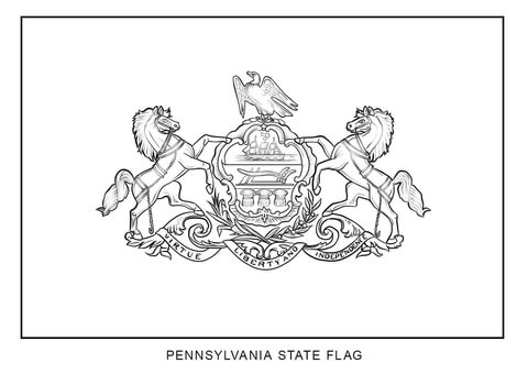 Flag of Pennsylvania Coloring page