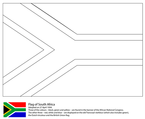 Flag of South Africa Coloring page