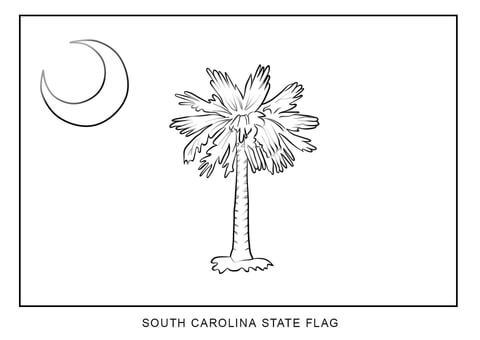 Flag of South Carolina Coloring page