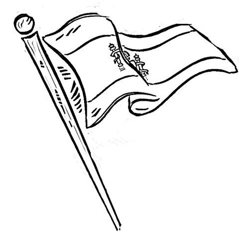 Flag Of Spain  Coloring page