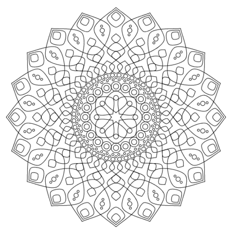 Floral Mandala Coloring page