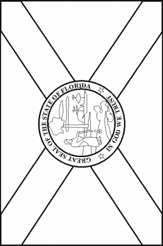 Florida State Flag  Coloring page