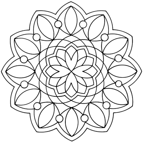 Flower Mandala Coloring page