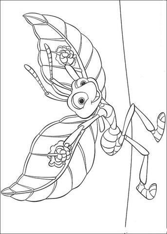 Flik is ready to fly Coloring page
