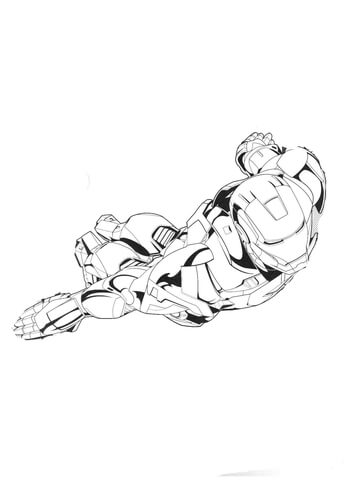 Flying Iron Man  Coloring page