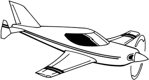 Flying Plane  Coloring page