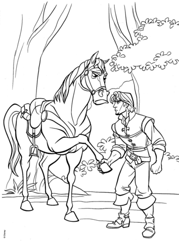 Flynn and Maximus Agree to a Truce Coloring page